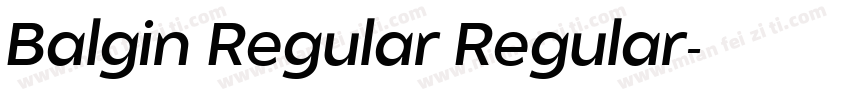 Balgin Regular Regular字体转换
